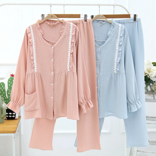 2019 New Ruffle Simple Pajamas Button