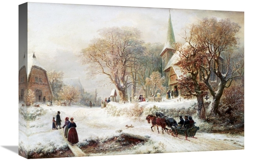 22 in. Going to Church Art Print - Hermann Kauffmann