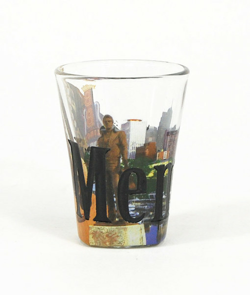 Americaware SGMEM01 Memphis Full Color  Etched  Shot Glass