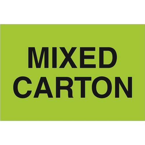Tape Logic DL1318 2 x 3 in. - Mixed Carton Fluorescent Green Labels - 