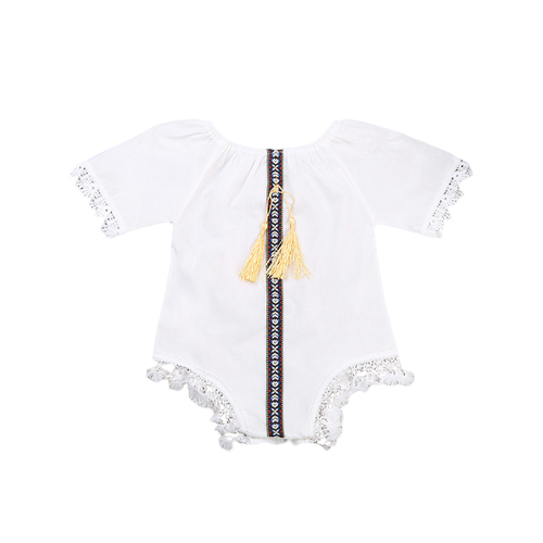 Tassels Babies Short Sleeve Bodysuits Toddler