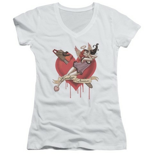 Trevco Batman-Perfect Angel - Junior Tee - White- 2X