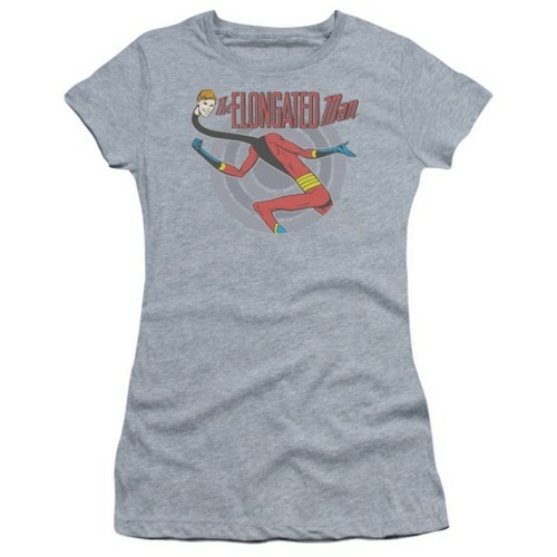 Trevco Dc-Elongated Man - Short Sleeve Junior Sheer Tee - Heather & Me