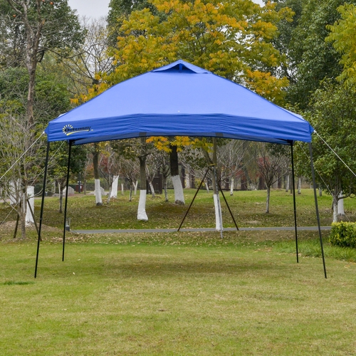 Outsunny 12' x 12' Garden Foldable Pop Up Gazebo Tent with Roller Bag
