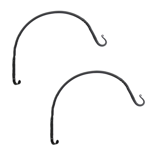 ACHLA Designs WB-04-2 18 in. Arc Wall Bracket, Black - Pack of 2