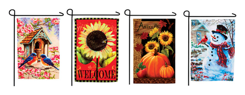 Meadow Creek 8534216 42 x 15 in. Seasons Garden Flag Set- pack of 6