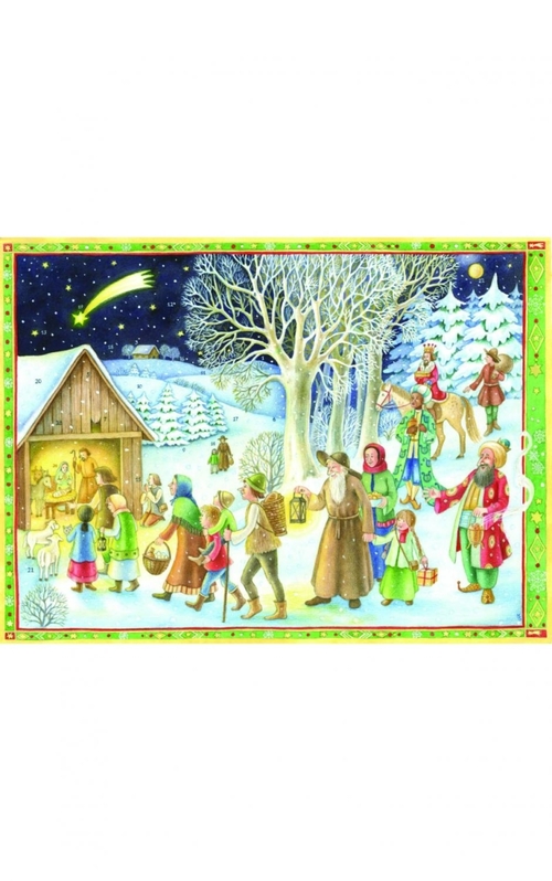 Alexander Taron ADV766 Sellmer Advent Calendar - Snowy Nativity Scene