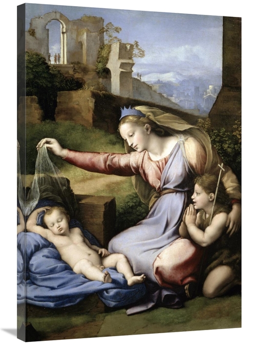 36 in. Virgin with the Veil Art Print - Raphael