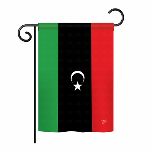 Breeze Decor BD-CY-GS-108252-IP-BO-D-US15-BD 13 x 18.5 in. Libya Flags