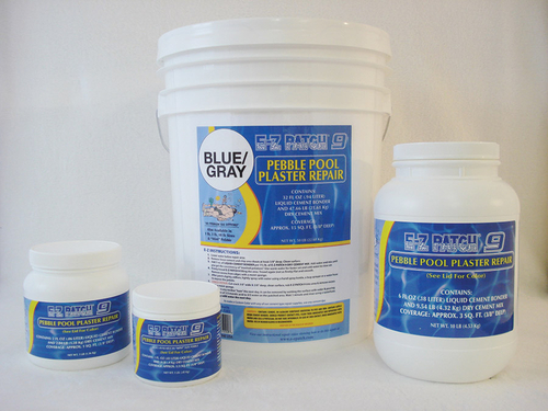 E-Z Products EZP-488 10 lbs Blue & Gray Regular Pebble Plaster Repair 