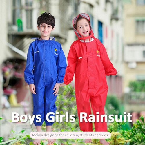 Reflective Kids Raincoat Hooded Rainwear