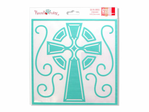 Kole Imports KK428-24 Celtic Cross Stencil Mask - Pack of 24