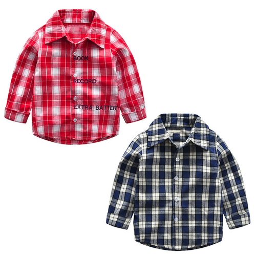 New Fashion Toddler Baby Boys Plaid Casual Shirts