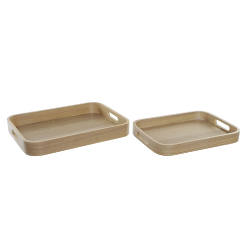 Snack tray DKD Home Decor Natural Scandinavian 40 x 30 x 5,5 cm (2