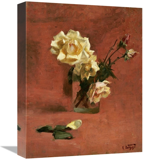 Global Gallery GCS-268393-16-142 16 in. Still Life with Roses in a Gla
