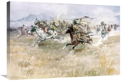 Global Gallery GCS-279974-30-142 30 in. Indian Ambush Art Print - Char