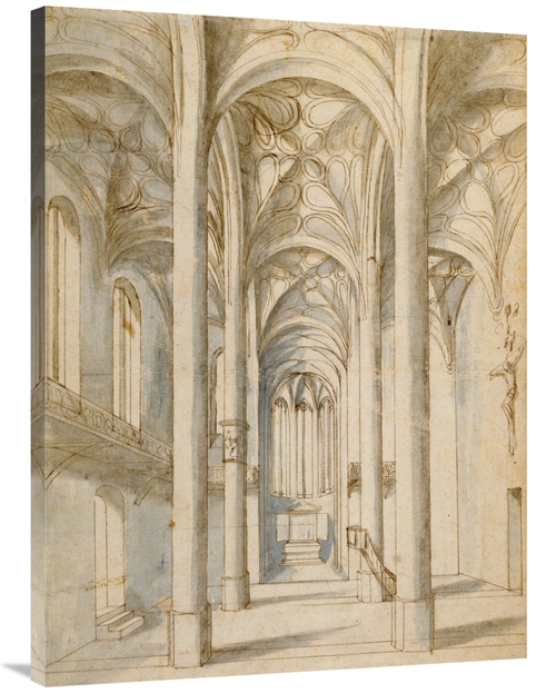 Global Gallery GCS-453956-3040-142 30 x 40 in. Interior of a Gothic Ch