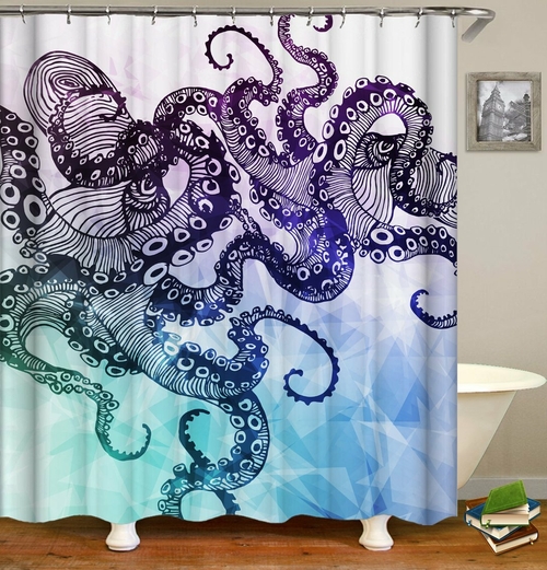 Purple Shades Kraken Shower Curtain