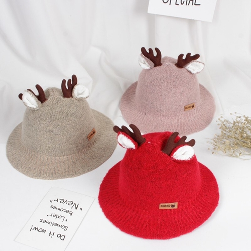 2019 Xmas Kids Baby Girls Boys Hats Cartoon Deer