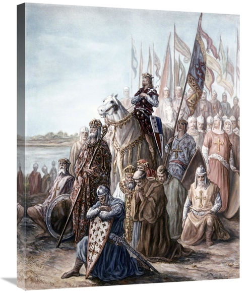 30 in. St. Louis Before Damietta, Egypt - 6th Crusade Art Print - 