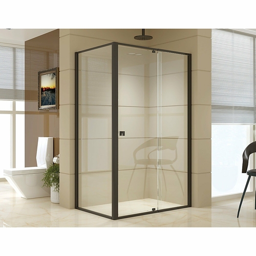 Front: (114~122) x 195cm Adjustable Semi Frameless Shower Screen in