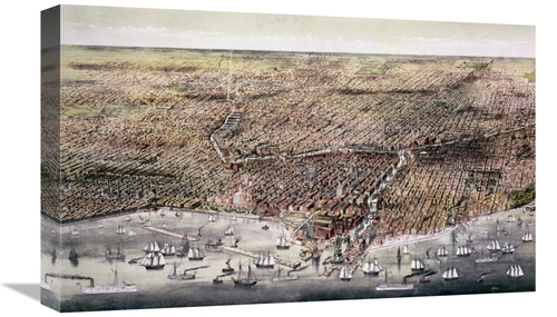 Global Gallery GCS-277173-22-142 22 in. City of Chicago Art Print - Cu