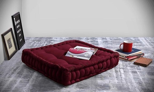 Square Floor Cushions  Solid Dyed Canvas with Micro-Fiber Filling for