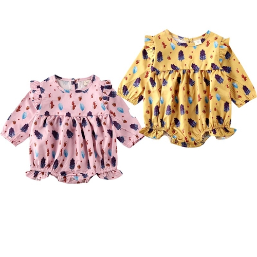 Newborn Infant Baby Girls Bodysuits Floral Clothes