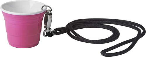 RedCupLiving 4814 Reusable Shooter Cup with Lanyard, 2 oz, Pink