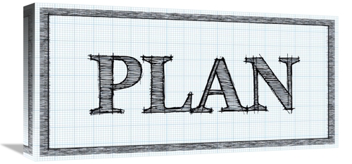 Global Gallery GCS-453840-1224-142 12 x 24 in. Sketched Words - Plan A