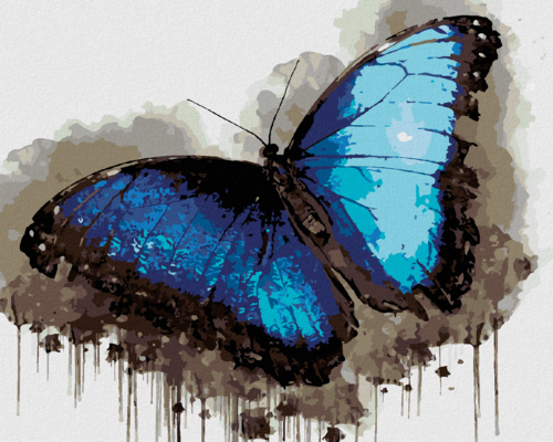 Paint by Numbers - BLUE-BLACK BUTTERFLY