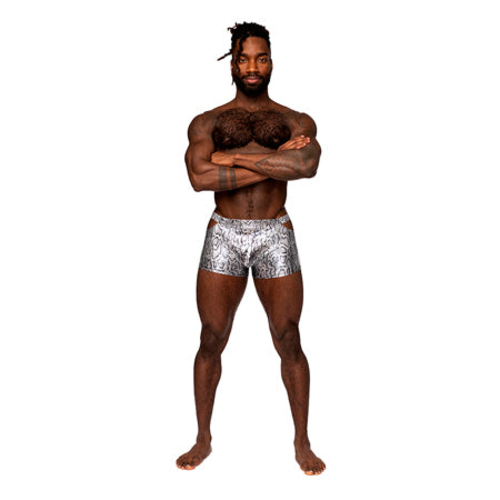 Male Power S'naked Pouch Short Silver/Black L