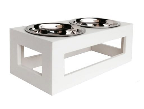 RIOZAIN Handcrafted Wooden Dog Feeder - Stylish and Durable Elevated