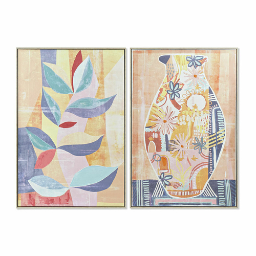 Painting DKD Home Decor 83 x 4,5 x 123 cm Vase Scandinavian (2 Units)