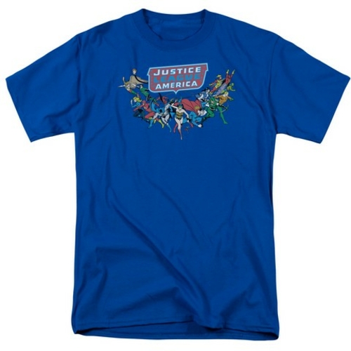 Trevco Dc-Here They Come - Short Sleeve Adult 18-1 Tee - Royal, 4X