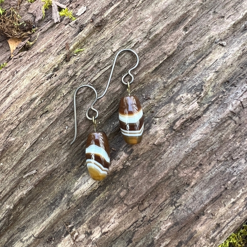 Tibetan Agate Earrings