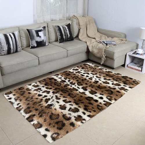 CottonFry Faux Sheepskin Fur Area Rugs Round Fur Throw Rug Floor Mat