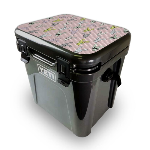 MightySkins CF-YEROA24LID-Bunny Bunches Carbon Fiber Skin for Yeti Roa