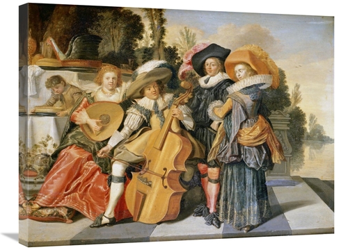 Global Gallery GCS-266478-30-142 30 in. Elegant Figures Making Music A