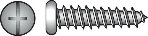Hillman 74012 No. 6 x 1 in. Combination Sheet Metal Screws  100 per Bo