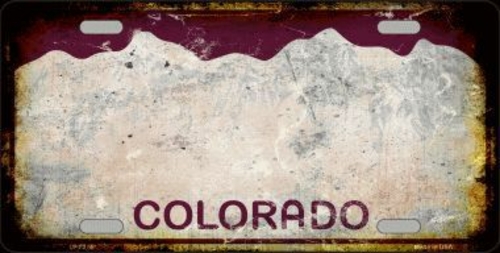 Smart Blonde LP-8214 Colorado Background Rusty Novelty Metal License P