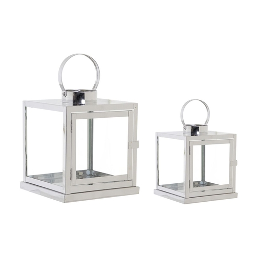 Lanterns DKD Home Decor Chromed Crystal Silver Metal (26 x 26 x 30 cm)