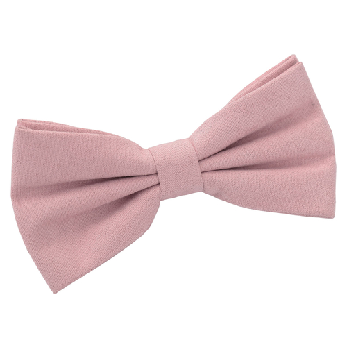Suede Pre-Tied Bow Tie - Dusty Pink