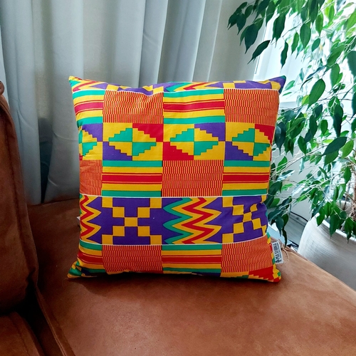 African Print Cushion Cover | 100% Cotton | Kente Print | Ankara