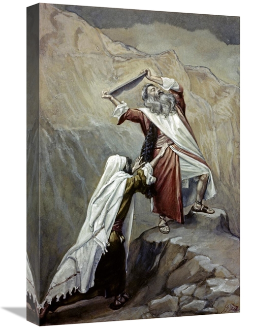 Global Gallery GCS-282918-22-142 22 in. Moses Destroys the Tablets of 