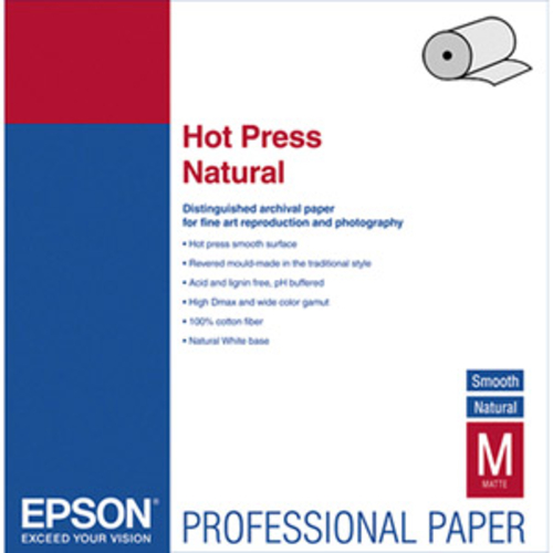 Epson S042323 Hot Press Natural Fine Art Paper  17&apos;&apos;