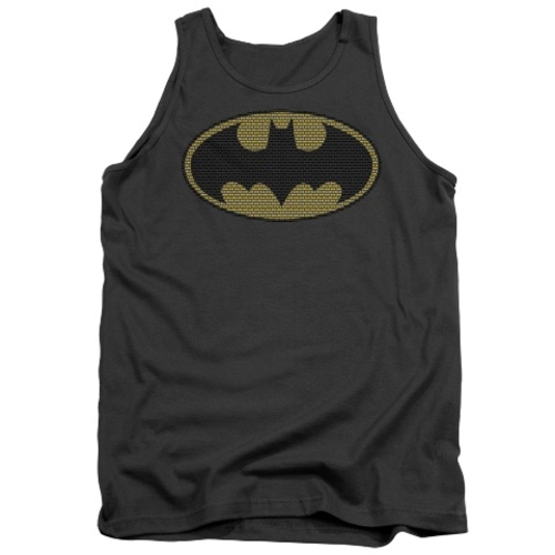 Main Trevco Batman-Little Logos - Adult Tank Top - Charcoal- Small image