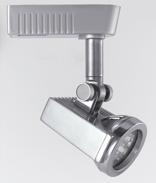 Light Low Voltage MR16 Track Head, Brushed Steel