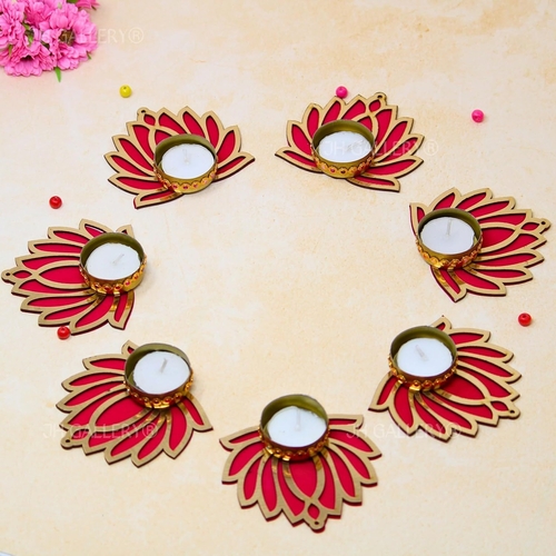 Gallery Handcrafted Lotus Tealight Candle Holder