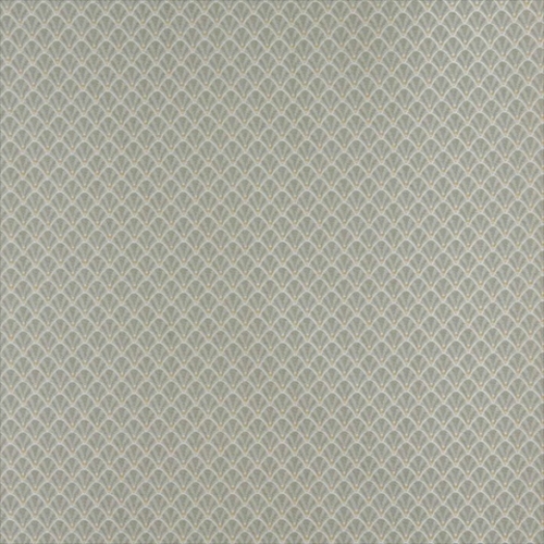 Designer Fabrics D357 54 in. Wide - Green- White And Gold Small Scale 